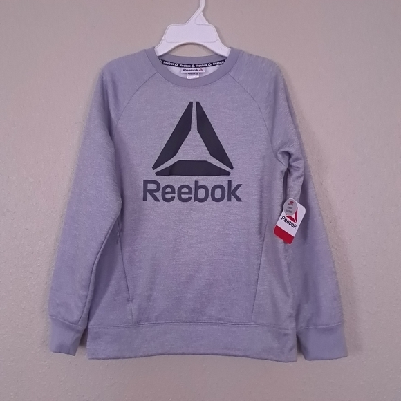 Reebok Essential Hoodie, Gray Kids‎ Fleece Crew Neck, Size L 10/12 - Picture 14 of 14